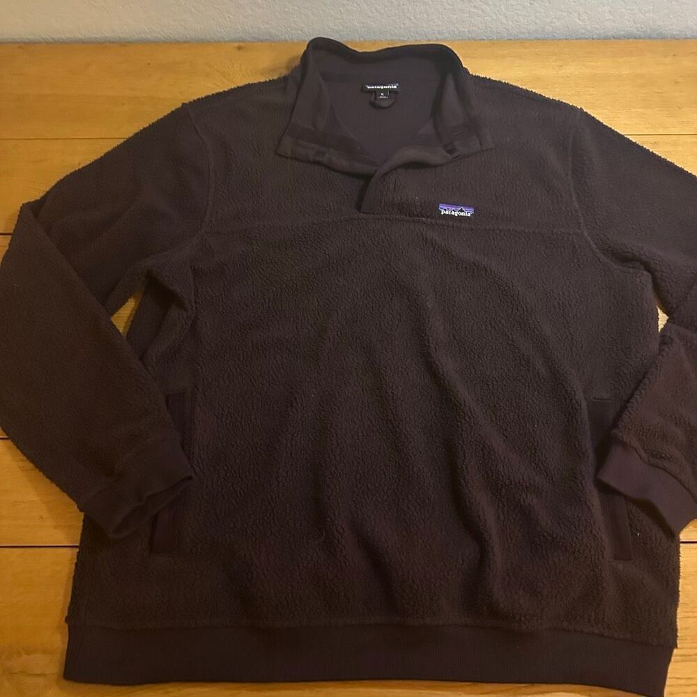 Patagonia men’s shearling pullover maroon xl